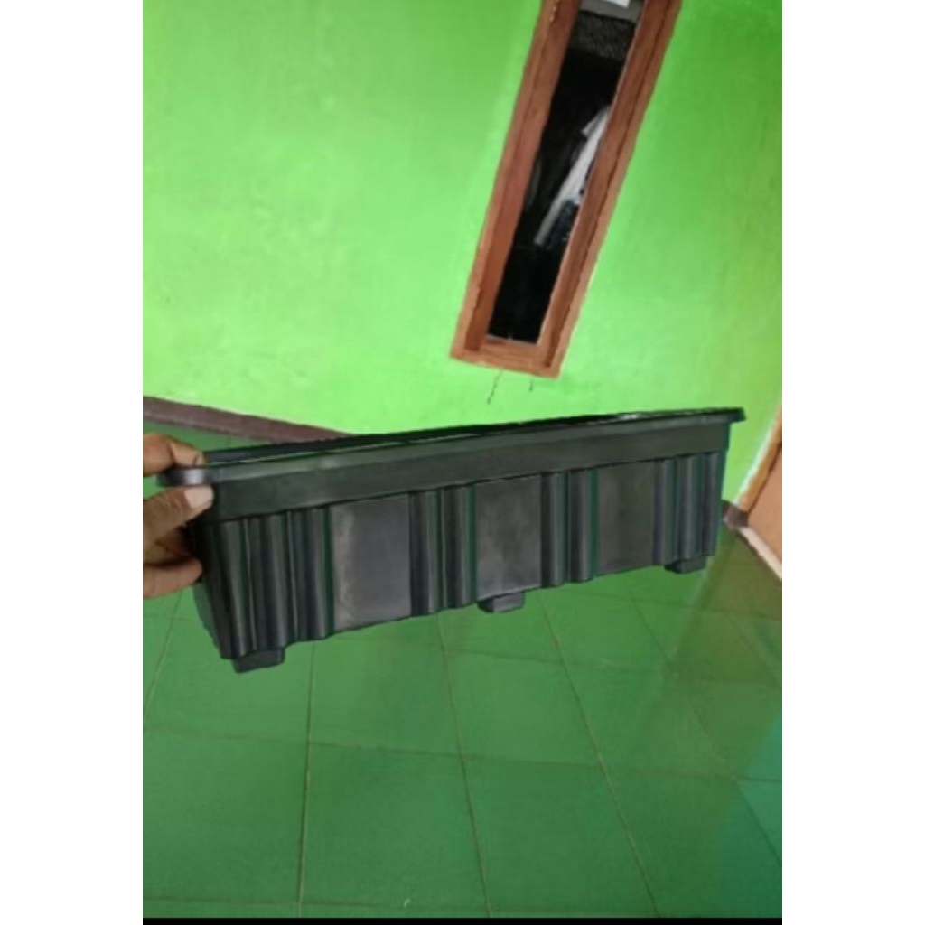 pot panjang Alpen 50cm hitam/pot Alpen hitam panjang 50cm/pot Alpen 50cm hitam