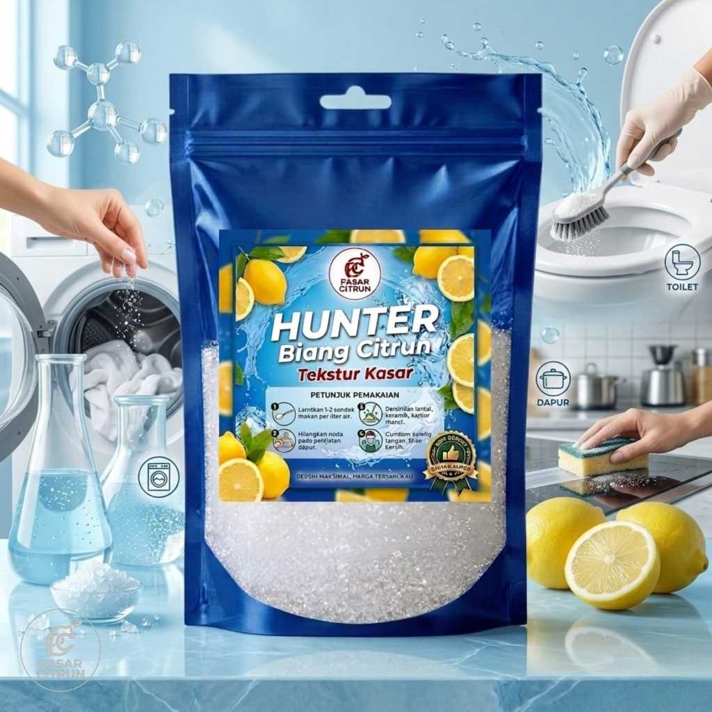 CITRUN ACID 500gram HUNTER BIang Citrun Pembersih Multifungsi