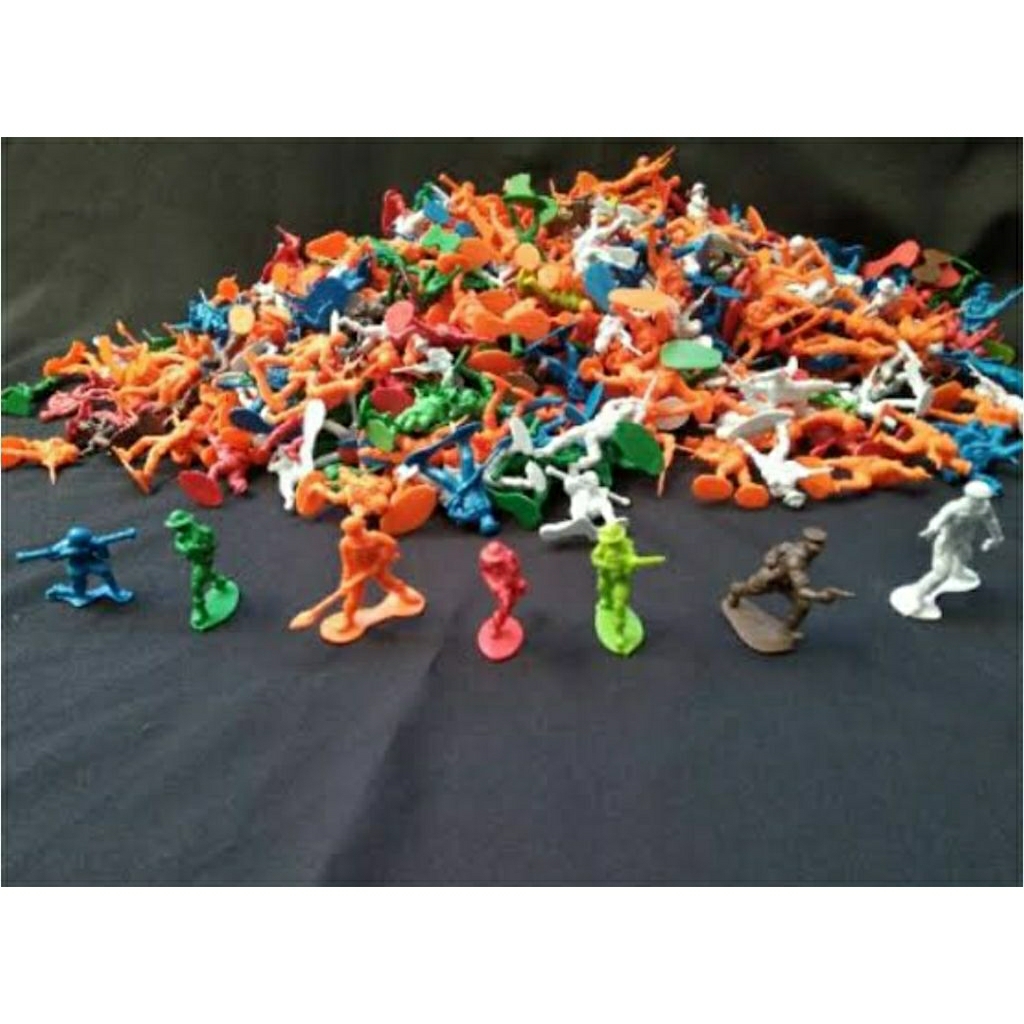 Mainan Tentara Plastik Isi 100 Pcs / Mainan Anak / Mainan Jadul