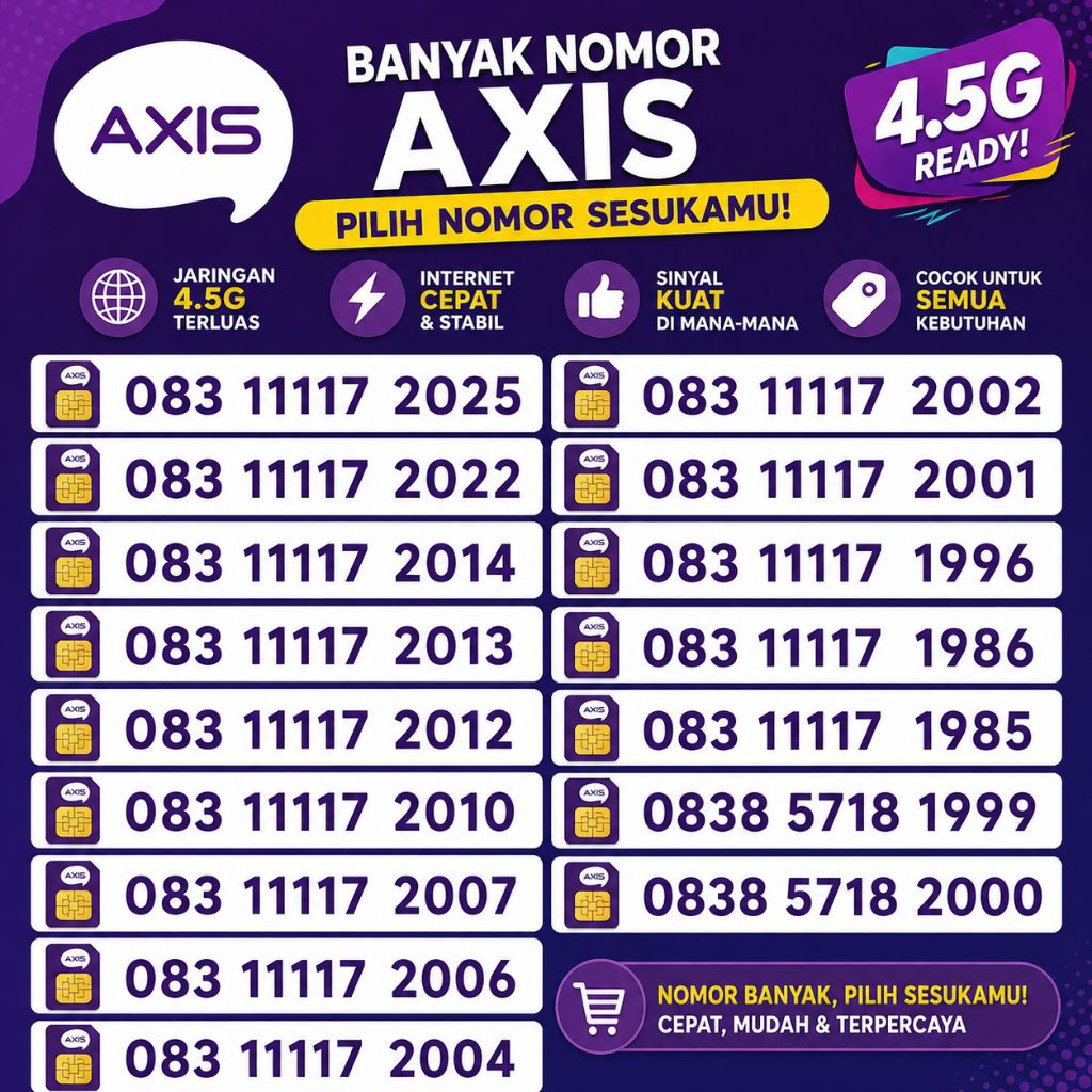 NOMOR CANTIK XL & AXIS SERI TAHUN