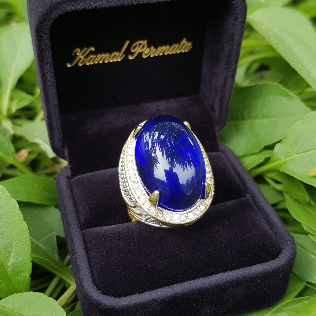 Batu Permata Akik Blue King Sapphire Jumbo Crystal