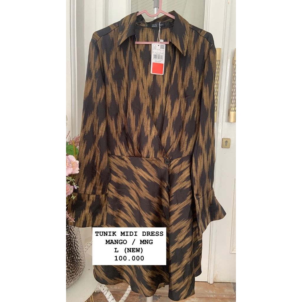 PRELOVED TUNIK MIDI DRESS ORIGINAL BRAND MANGO