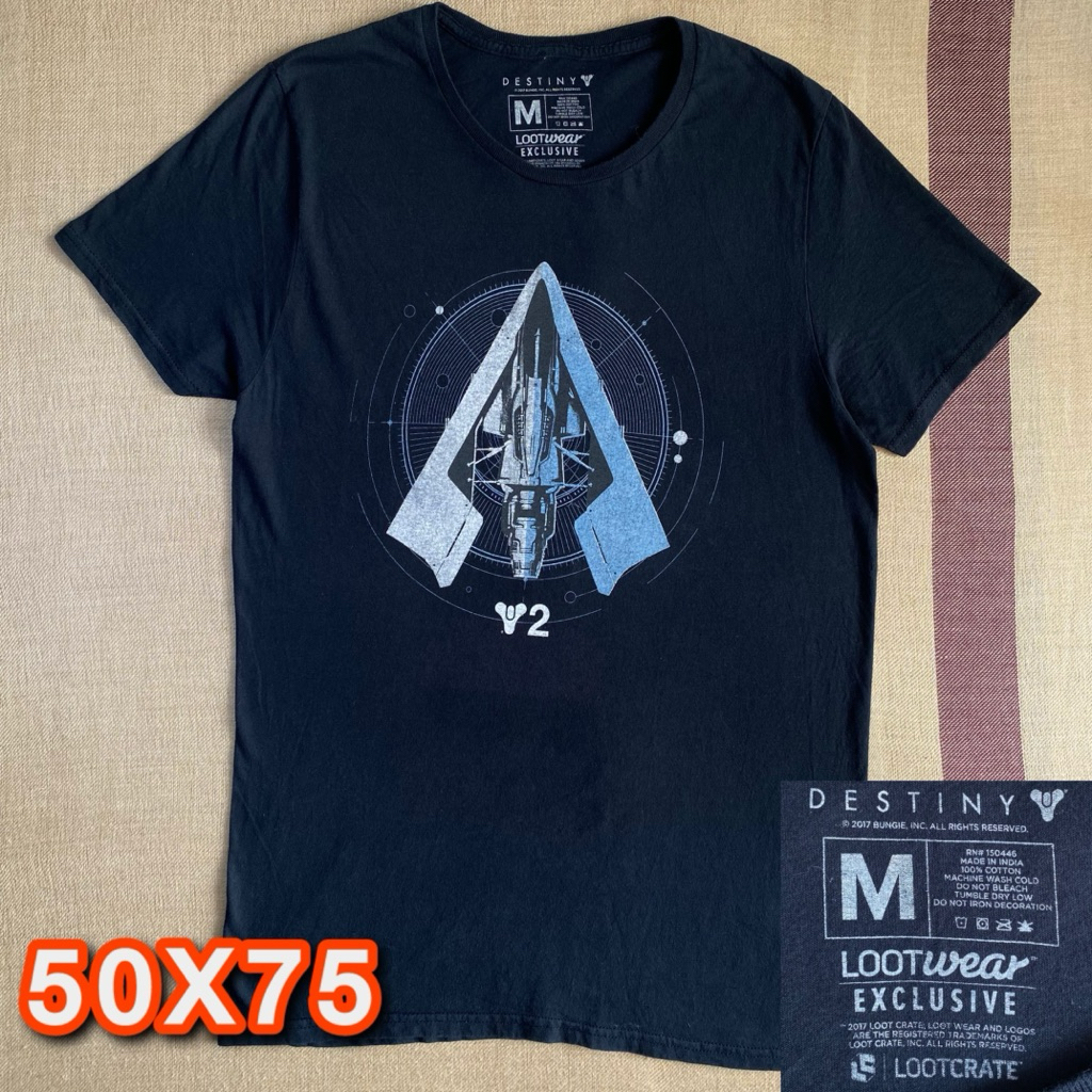 Kaos Destiny 2 x Loot Crate Exclusive Original - Black Vintage - Size M