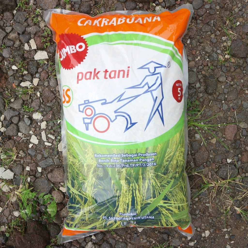 Benih Padi Cakrabuana Agritan Pak Tani 5kg - Padi Super Genjah Panen Cepat