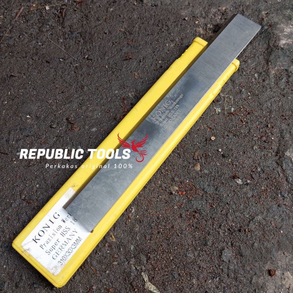 KONIG HSS GERMANY 200 X 25 X 3mm Pisau serut planer 200 X 25 X 3 Mm HSS 18 % KONIG GERMANY