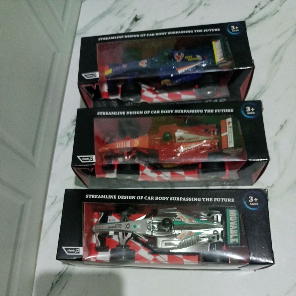 Mainan Anak Mobil F1 car Pullback Tarik Mundur Bisa Maju