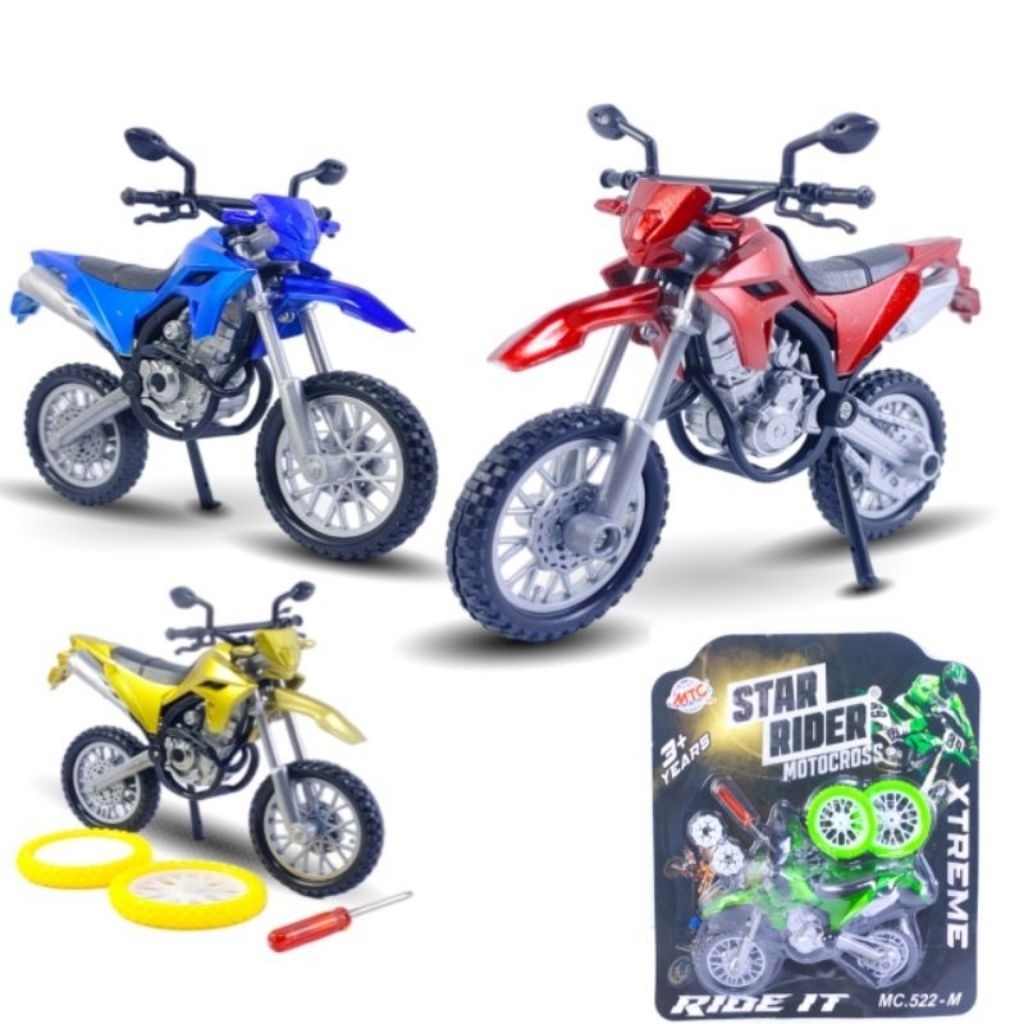 MAINAN MODIF MINIATUR MOTOR CROSS METALIK