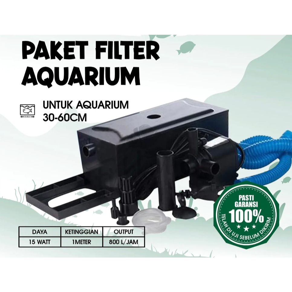PAKET SET LENGKAP FILTER BOX  POMPA AIR AQUARIUM - Paket Set Filter
