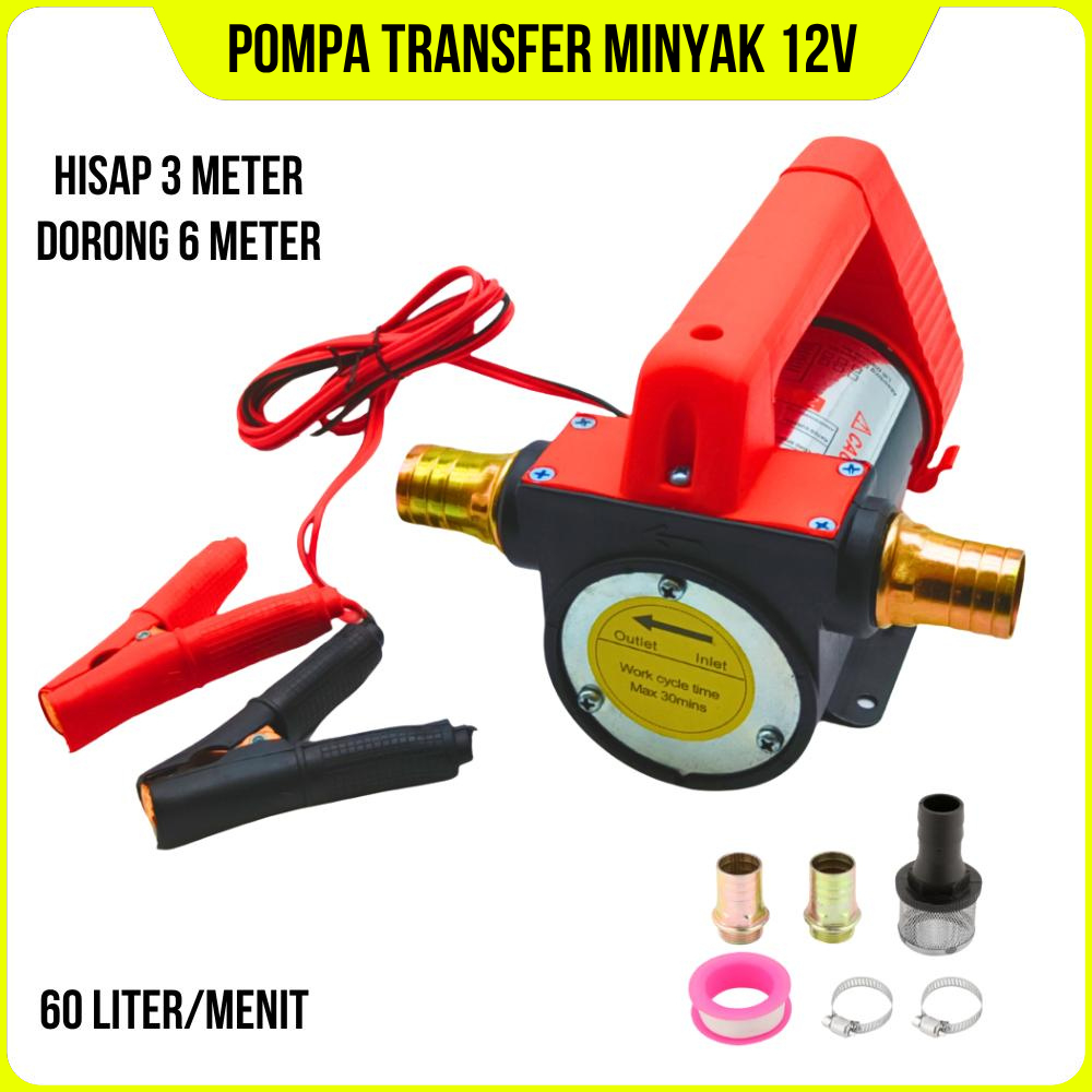Pompa Solar Elektrik  Diesel Transfer Pump Minyak DC 12V Pompa OIL PUMP Pemindah minyak Air Solar