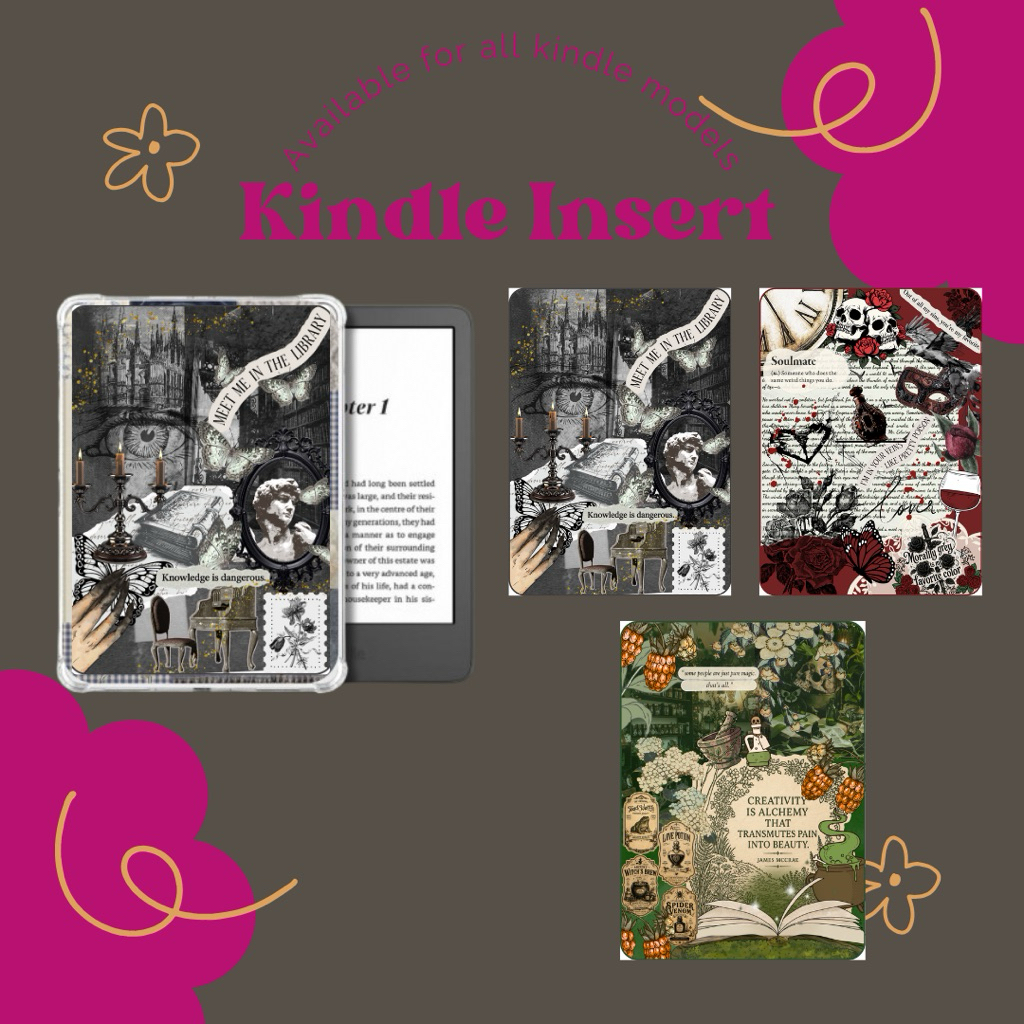 Kindle Insert Premium Aesthetic | Dark Academia  | Dark Romance  | Dark Alchemy