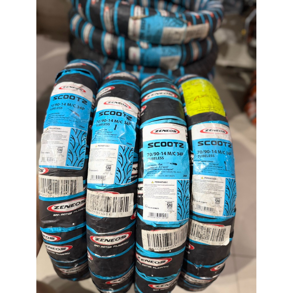 [OBRAL] BAN LUAR ZENEOS TUBELESS SCOOTZ UKURAN 70/90-14 ZENEOS BAN BARU STOK LAMA