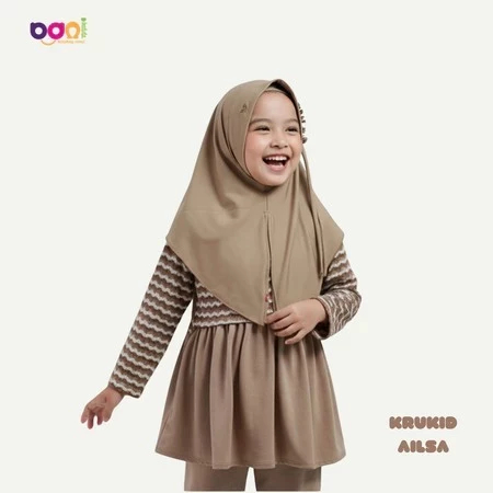 KERUDUNG ANAK TANPA PET KRUKID AILSA RABBANI ORI