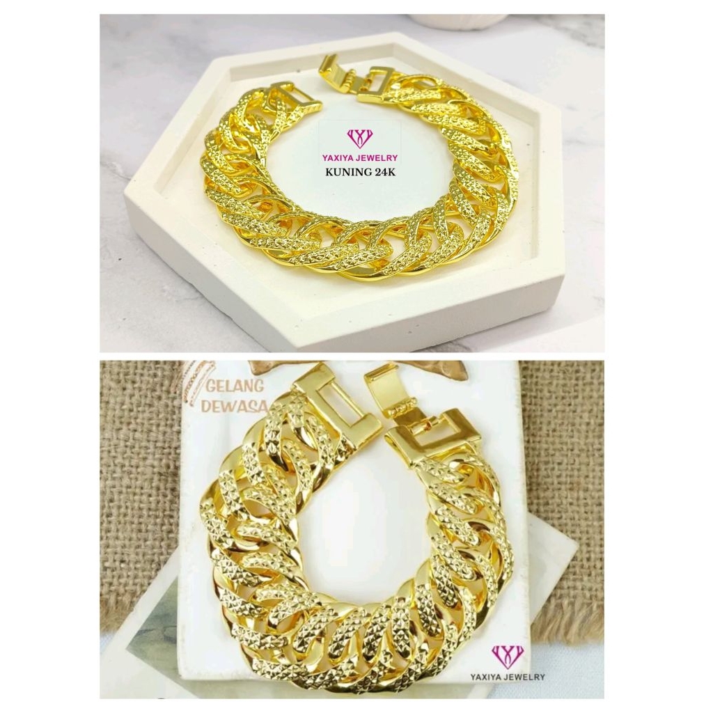 gelang sisik naga sultan lapis emas yaxiya
