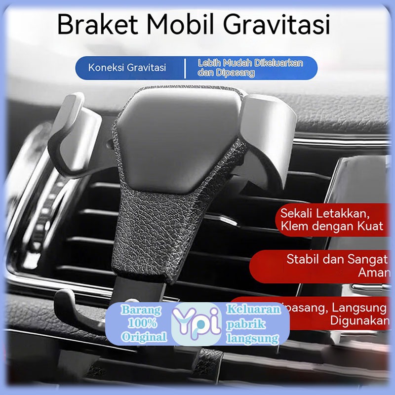 PHONE HOLDER GRAVITY CAR AIR VENT MOUNT HOLDER HP GRAVITY DI AC MOBIL