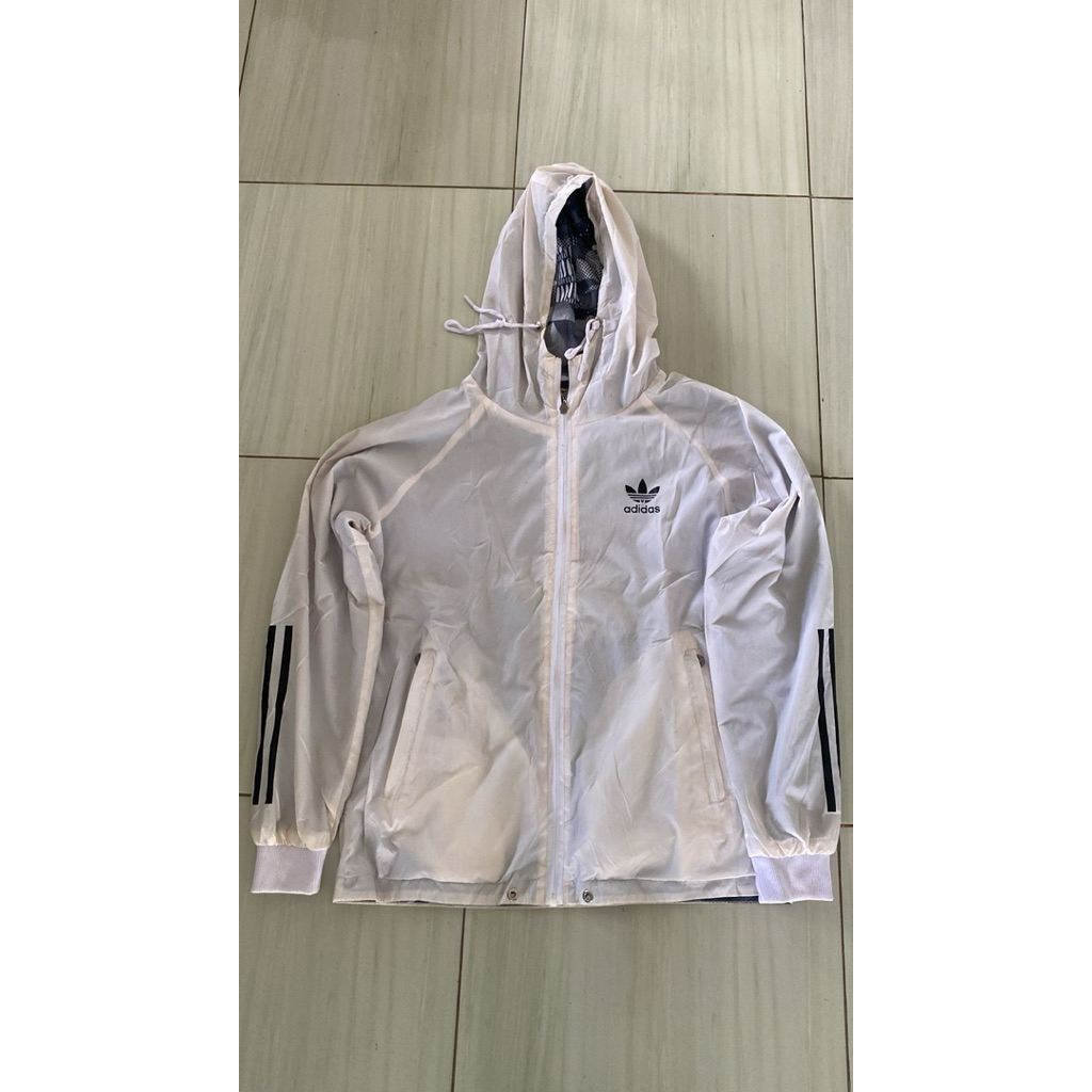Jaket Adidas Reversible Trefoil Big Logo nego