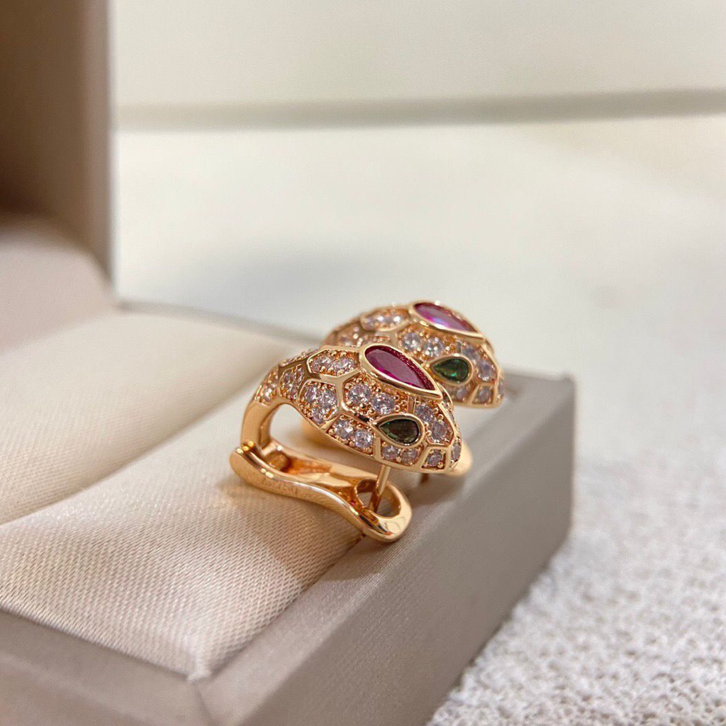 Dream Of Destiny 3 Anting Jepit Kepala Ular Rosegold Aksesoris Titanium