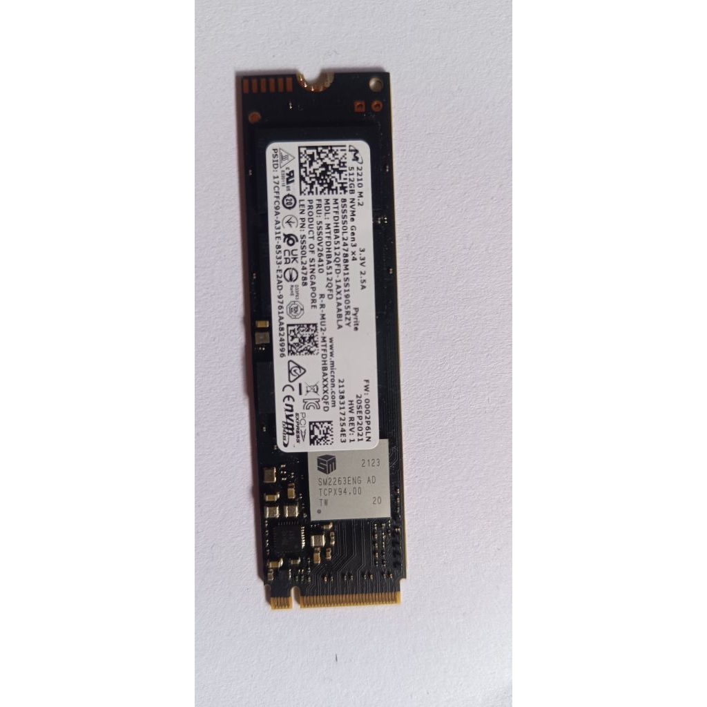 SSD Micron NVME 512gb