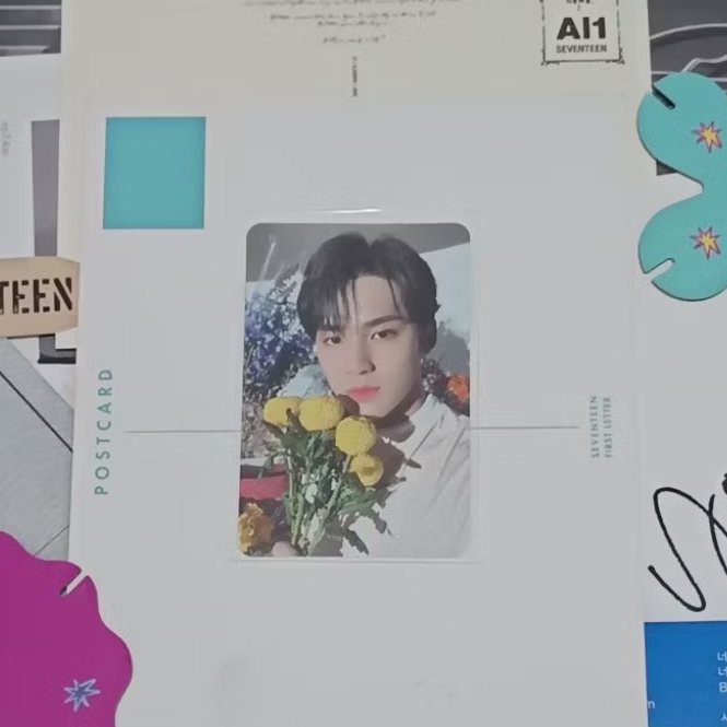 Photocard official seventeen mingyu your choice bunga