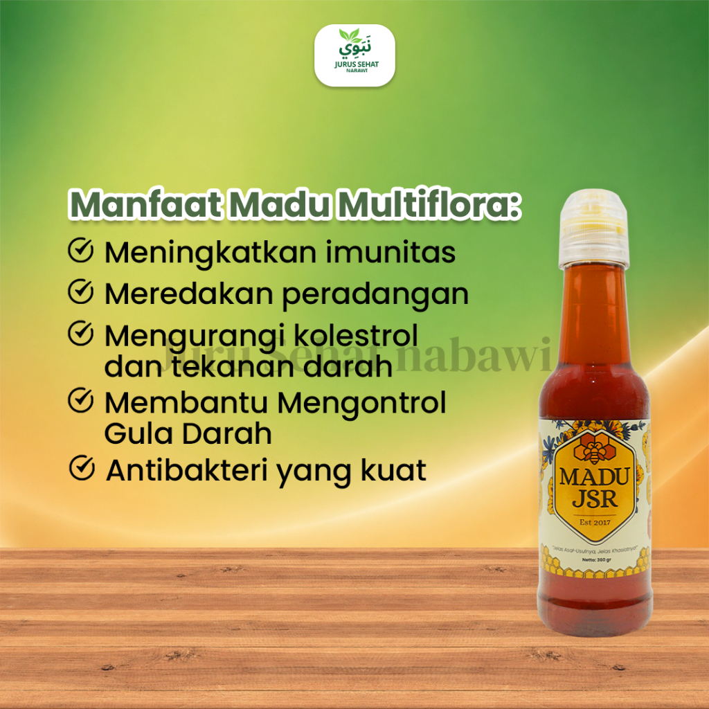JSR ORIGINAL - MADU JSR Multiflora dr Zaidul Akbar + Madu Murni Asli 360gr