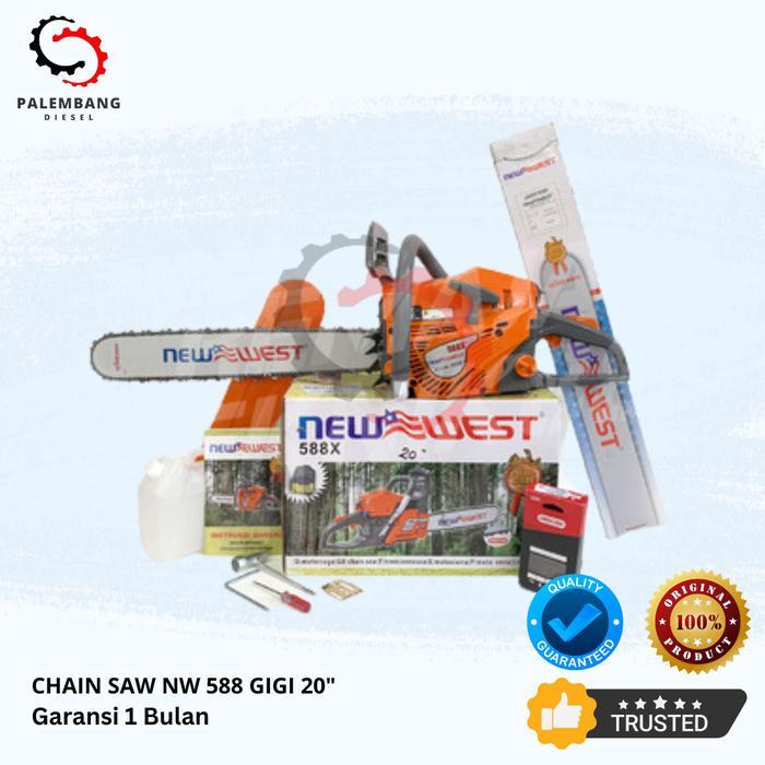 CHAINSAW NEW WEST 588X 20 INCH MESIN GERGAJI KAYU LISTRIK