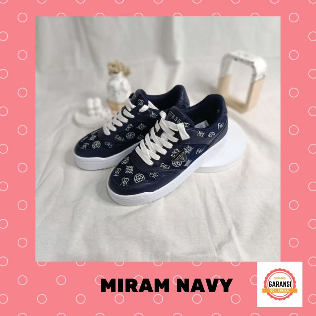 Sepatu sneakers wanita seri MIRAM Guess 100% original store