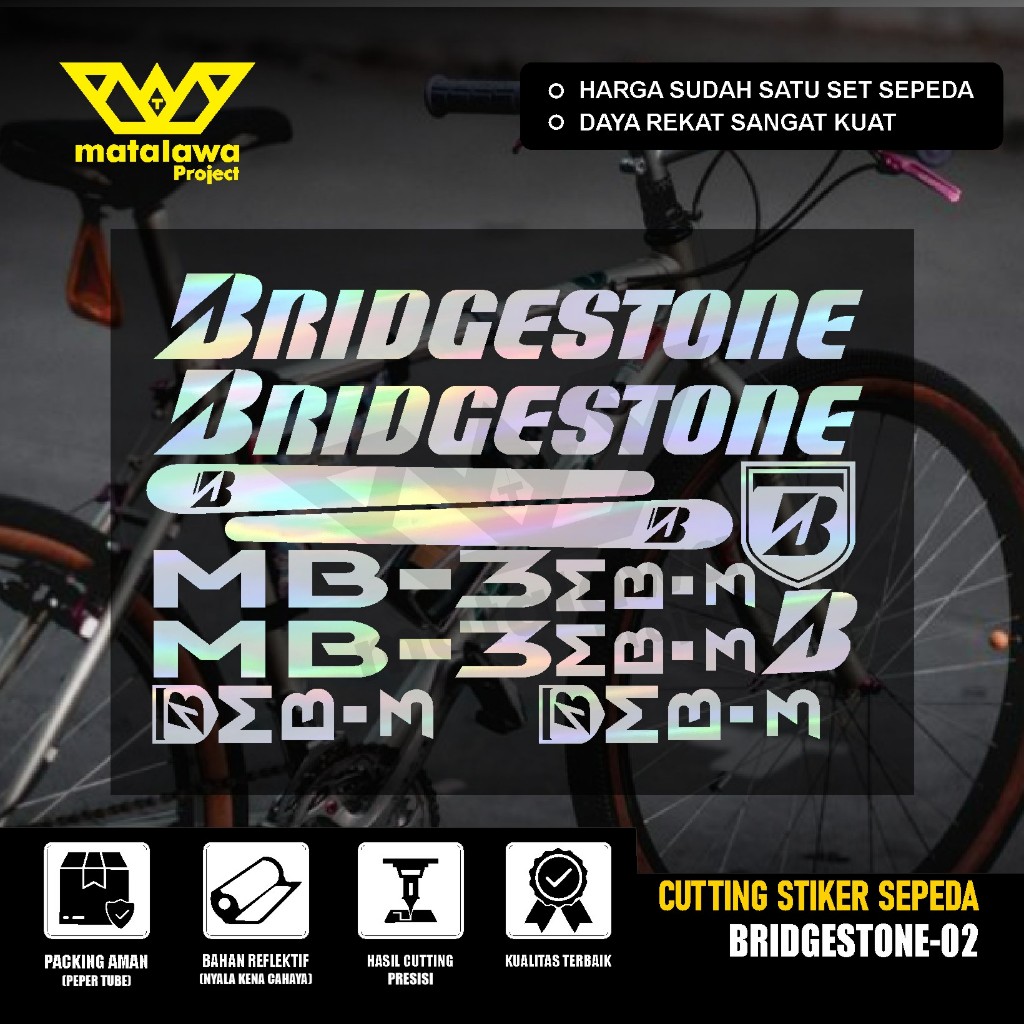 Cutting Stiker Sepeda Bridgestone MB 31 Sticker polet decal aksesoris Frame Fixie mtb Kalcer SET 02
