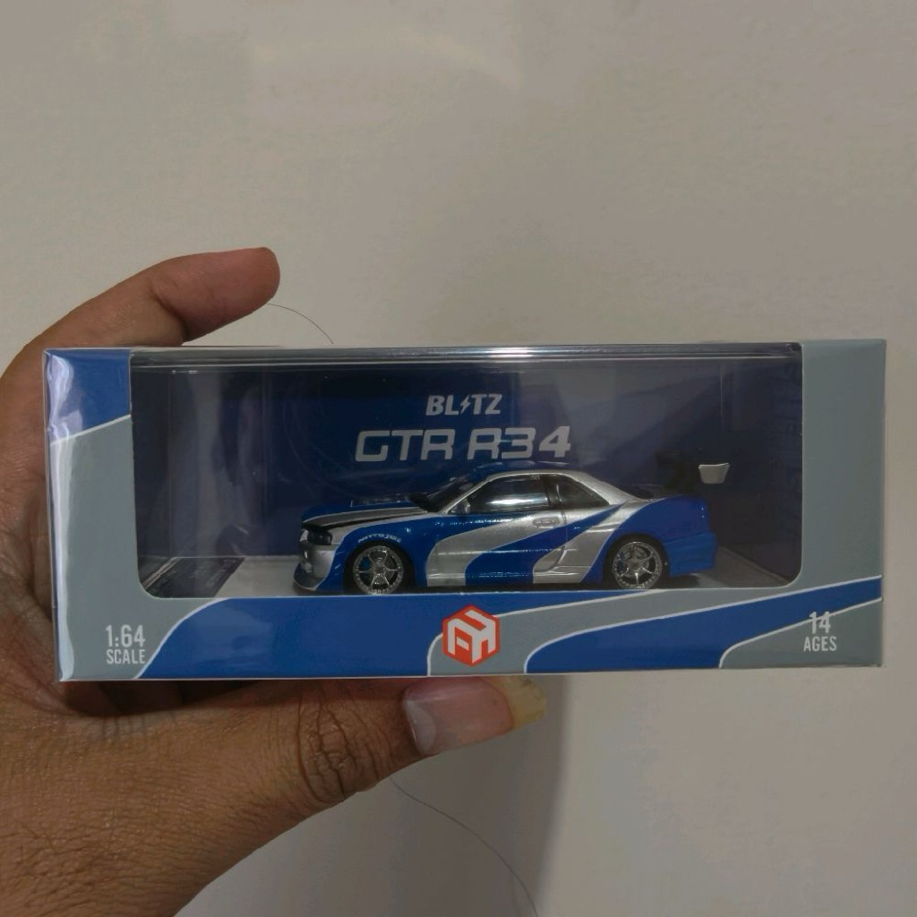 Focal Horizon Nissan GTR R34 Z-Tune Blitz Silver Blue Livery Fast & Furious Sealed Open Part