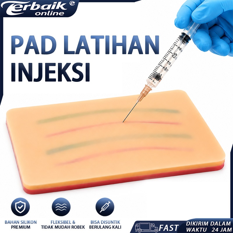 Injection Pad /Alat Peraga Injection Traing Pad Silikon Model Practice Suture Training