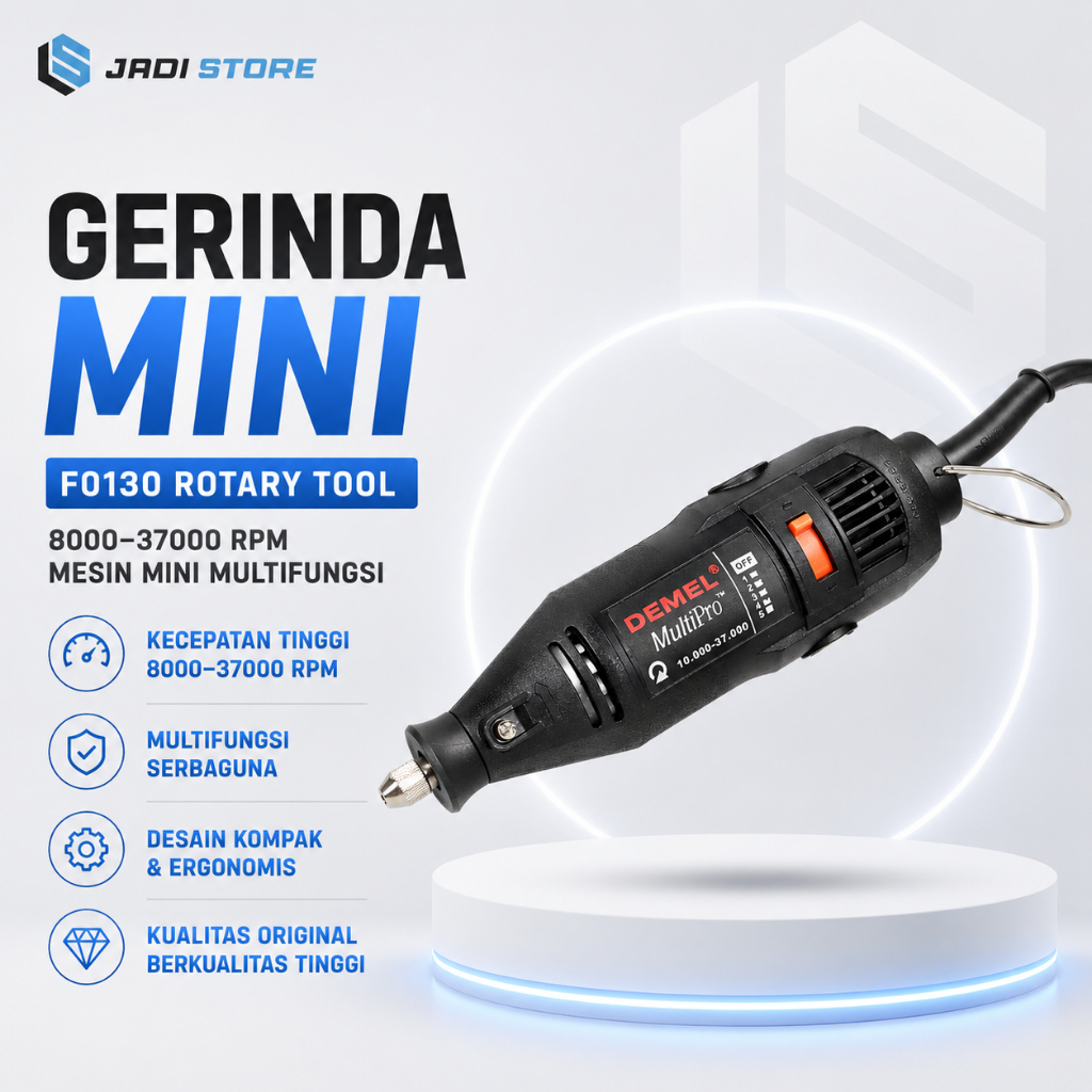 GERINDA Elektrik Mini F0130 Rotary Tool 8000-37000 RPM Mesin Mini Grinder Bor Tuner Kecil Multifungs