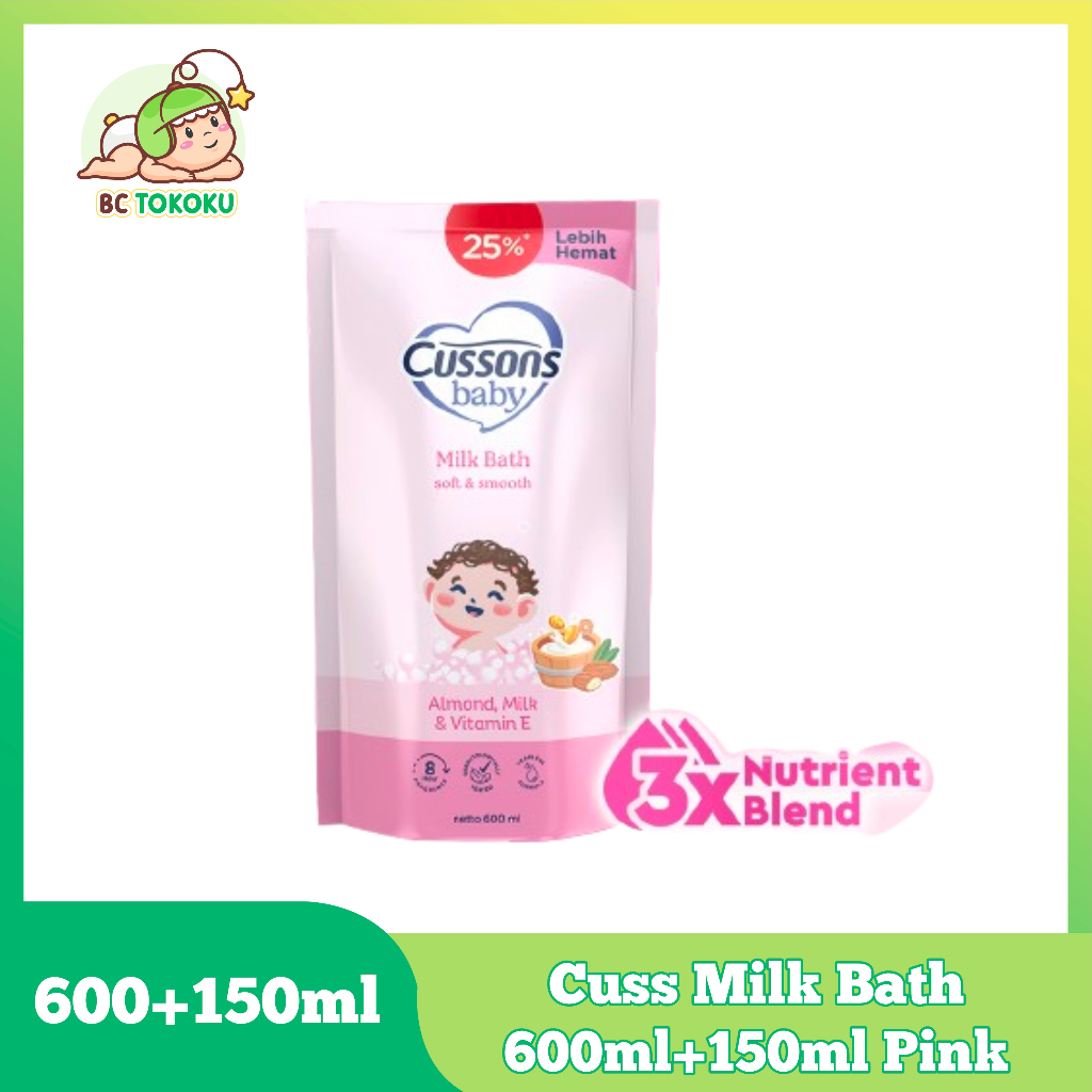 Cussons Milk Bath 600ml+150ml Pink