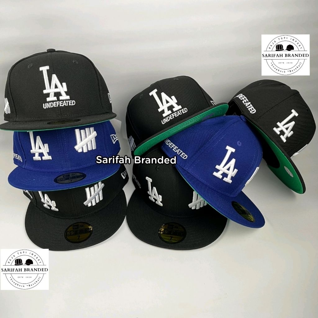 Koleksi Undefeated Import - Topi Snapback Fitted LA X Undefeated