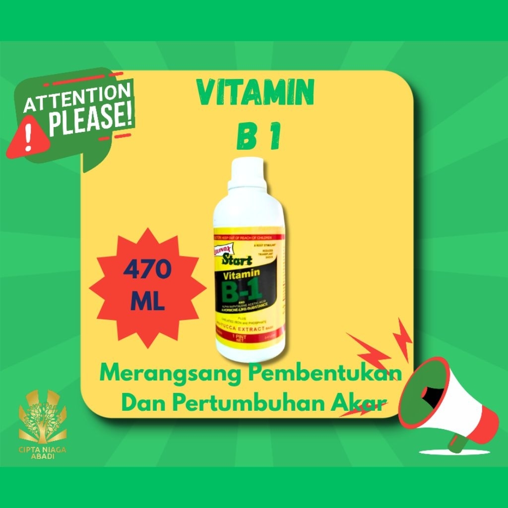 Pupuk Vitamin B-1 kuning, 470 ml
