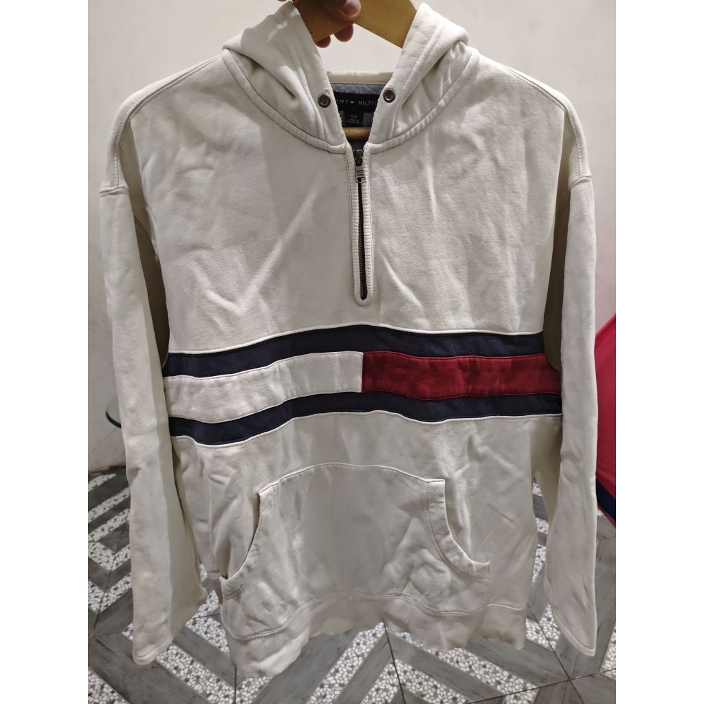 hodie Tommy Hilfiger big logo L58XP70 vintage