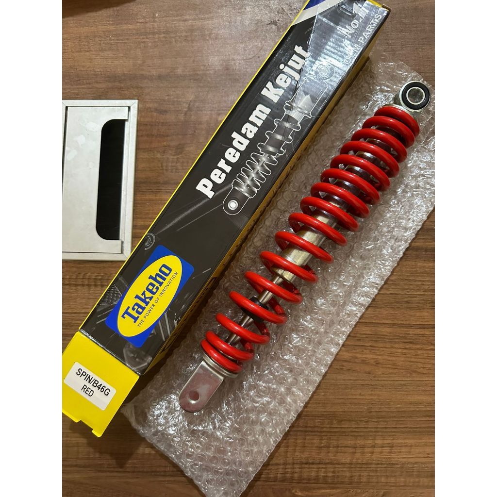 (TAKEHO)(RED) Shockbreaker Spin ( 315 MM ) Absober Belakang Motor