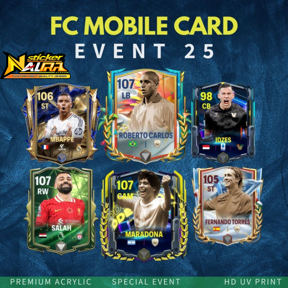 FC MOBILE GANTUNGAN KUNCI AKRILIK PREMIUM | KARTU FC MOBILE TEMA EVENT | FCM CARD FOOTBALL UPDATE