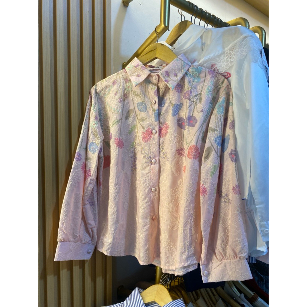 Blouse katun bordir wanita/atasan katun bordir