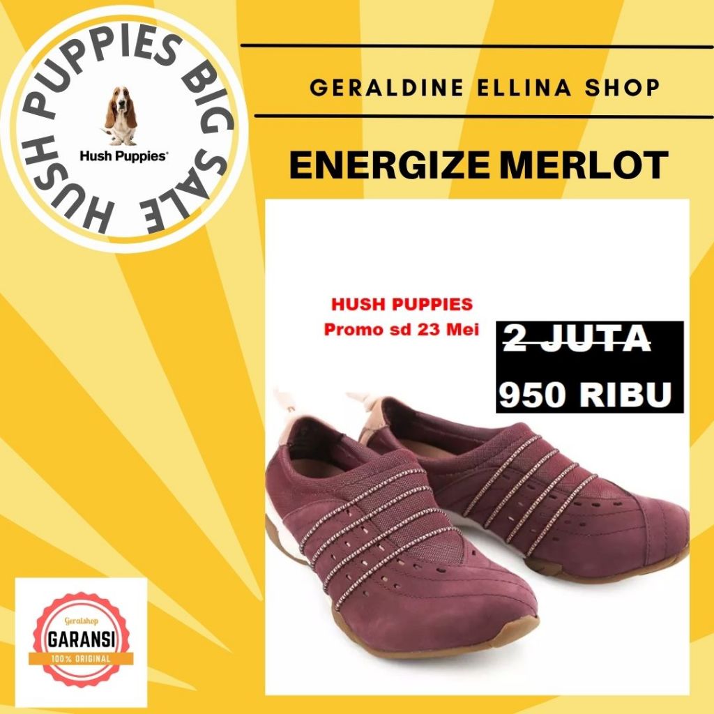 Sepatu sneakers wanita Hush puppies Original Seri ENERGIZE