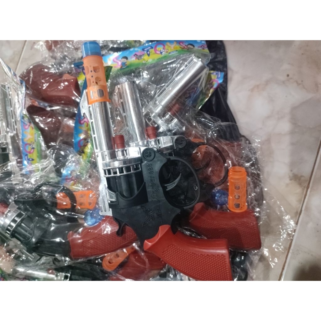 Mainan Pistol Koboi Meletus Anak Bunyi Keren Mainan Jadul Cowboy Gun