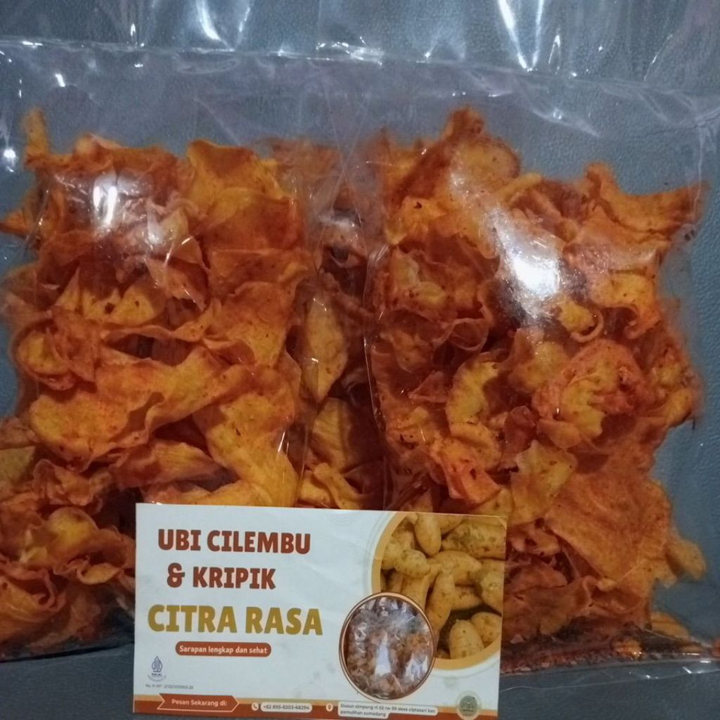 kripik ubi Cilembu pedas