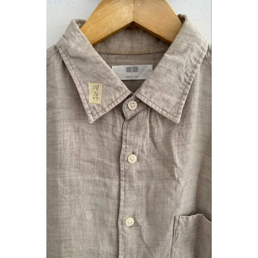 KEMEJA UNIQLO KATUN LINEN XXL LD 118