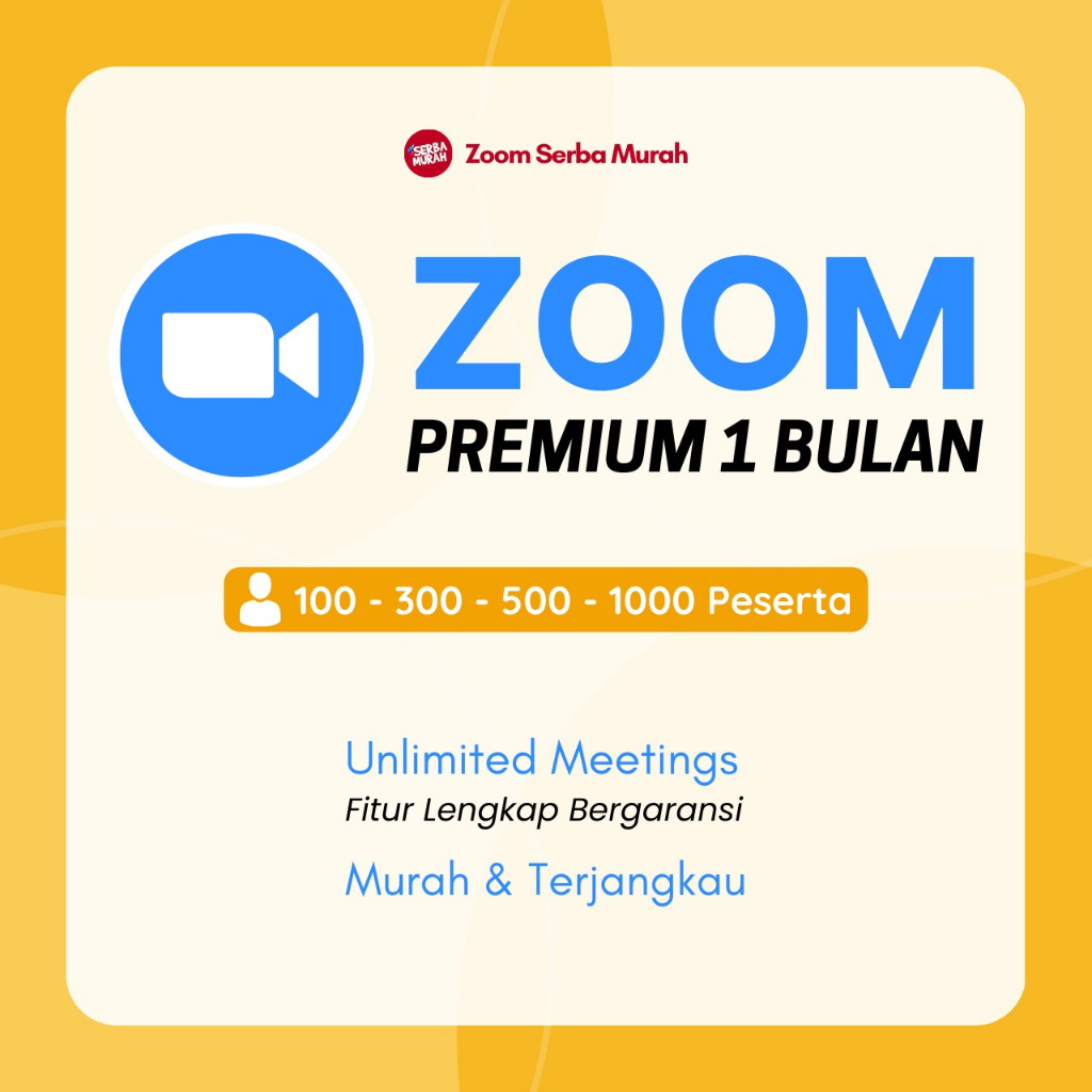 ZOOM MEETING PAKET BULANAN FULL GARANSI