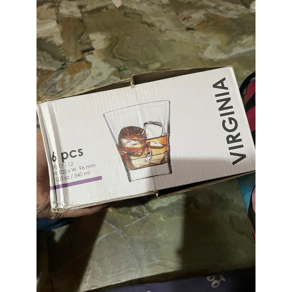 6 pcs gelas virginia
