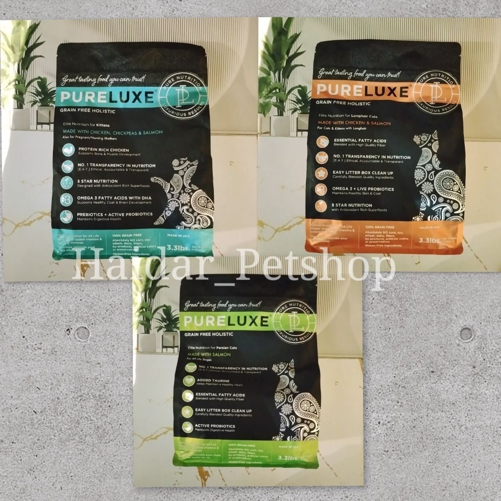 Makanan Kucing/ CatFood Pureluxe GrainFree Holistic 1,5kg Adult Kitten