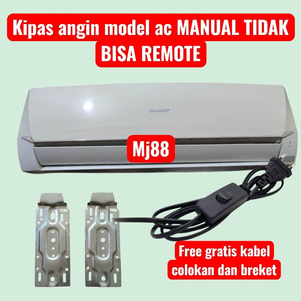 kipas angin model indoor ac manual( tidak bisa pakai remote)/ tersedia 1pk dan 2pk /hemat daya listr