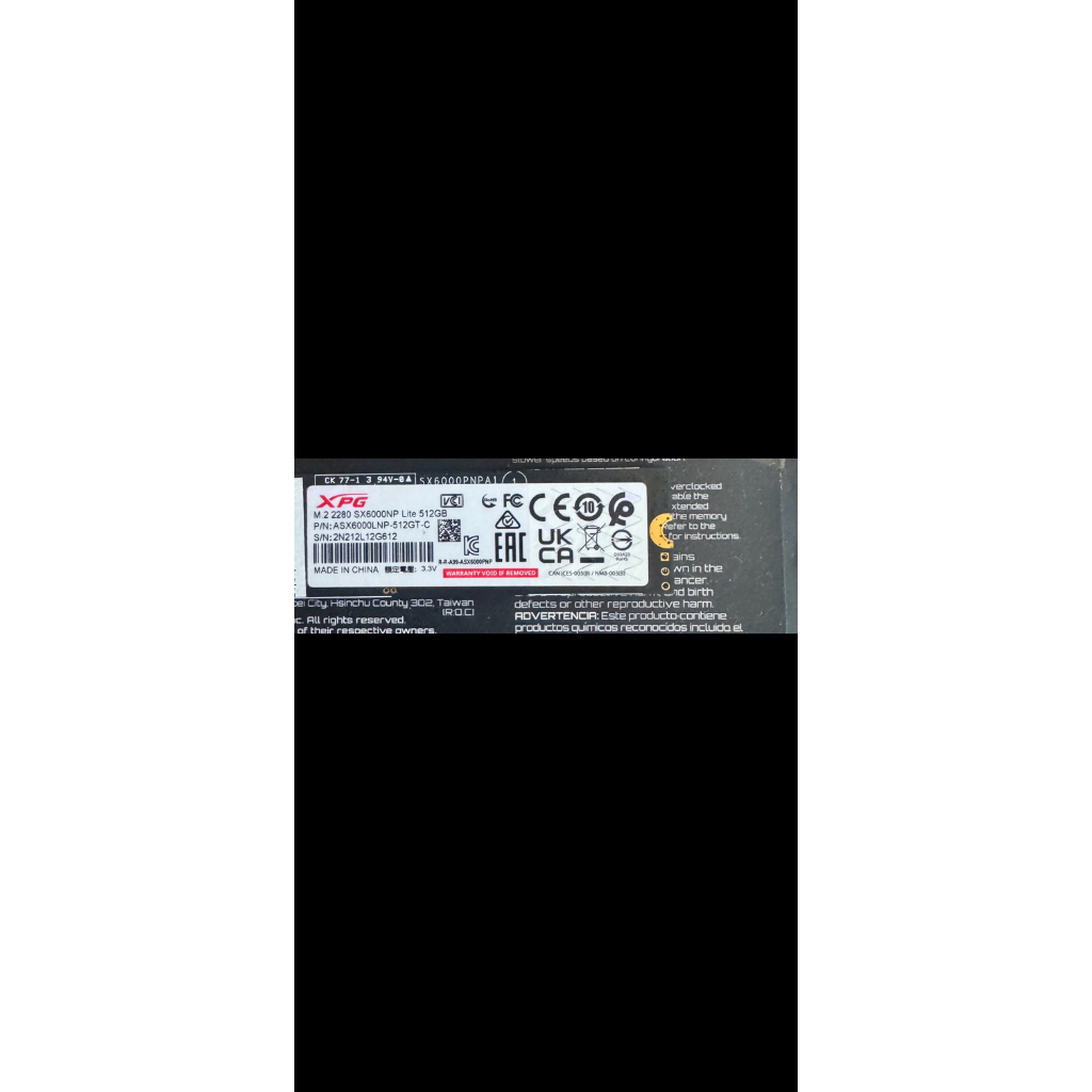 SSD NVME 512GB