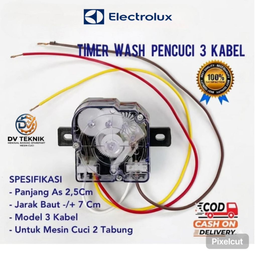 TIMER WASH MESIN CUCI ELECTROLUX 2 TABUNG 3 KABEL / TIMER MESIN CUCI ELECTROLUX