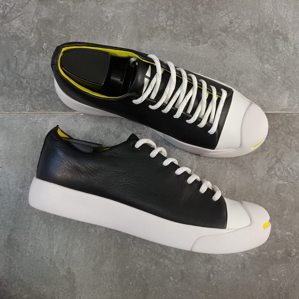 ( Size 42,5 ) Converse Jack Purcell Leather Modern Low Black Lemon Original
