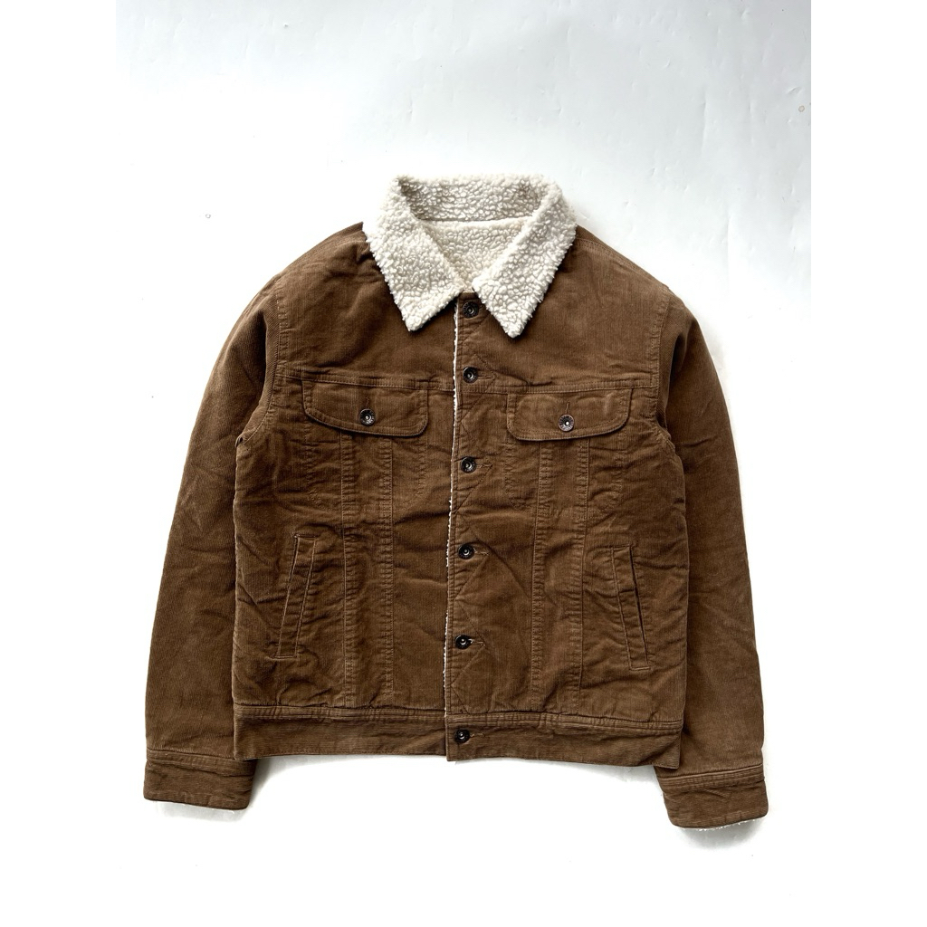 gu corduroy sherpa jacket