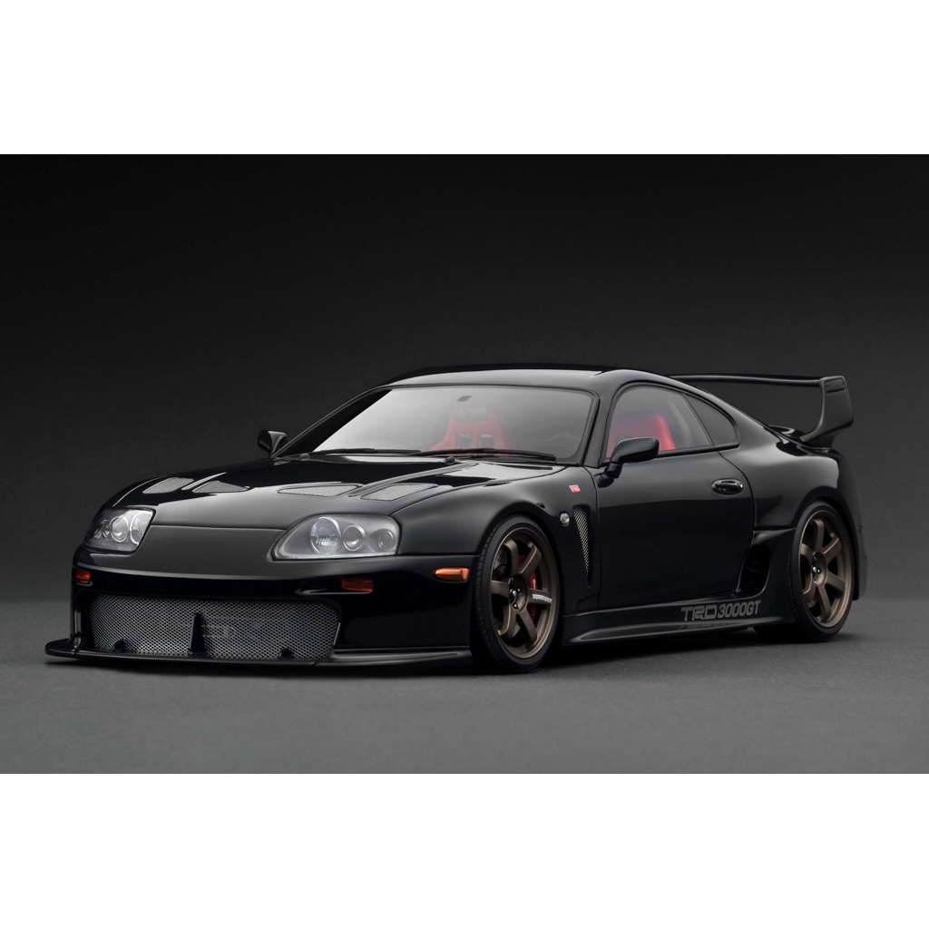 Diecast model car skala 1/18 Ignition model toyota supra TRD 3000GT black metallic