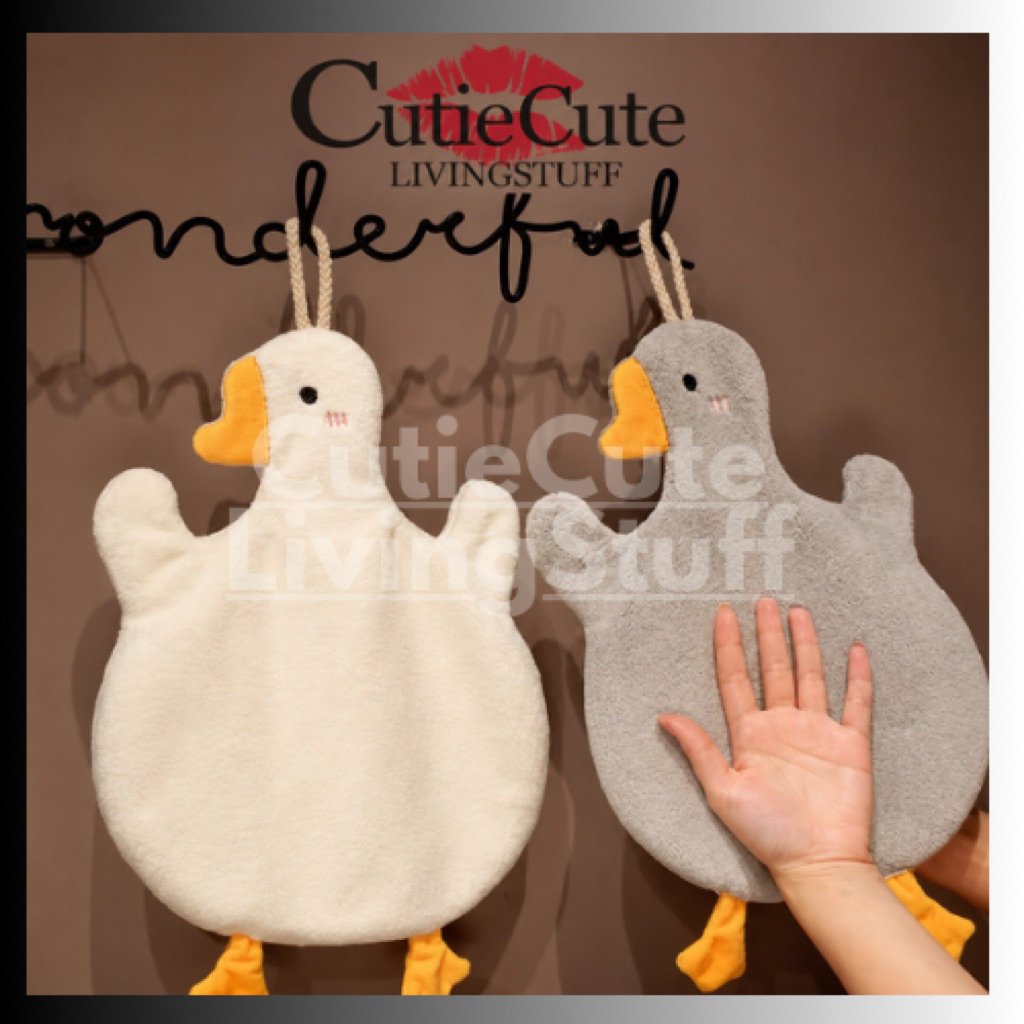 CUTIE Lap Tangan Gantung / Handuk Tangan Dapur Motif Bebek Ukuran Besar Kain Lap Serbet